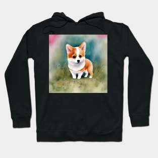 Cute Corgi Puppy Art 1 Hoodie